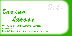 dorina laposi business card